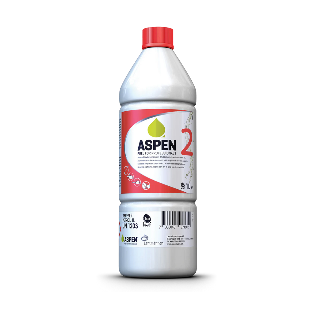 Aspen 2 Fuel – Pre-Mixed 2-Stroke Alkylate Petrol with Biodegradable Oil (Red)