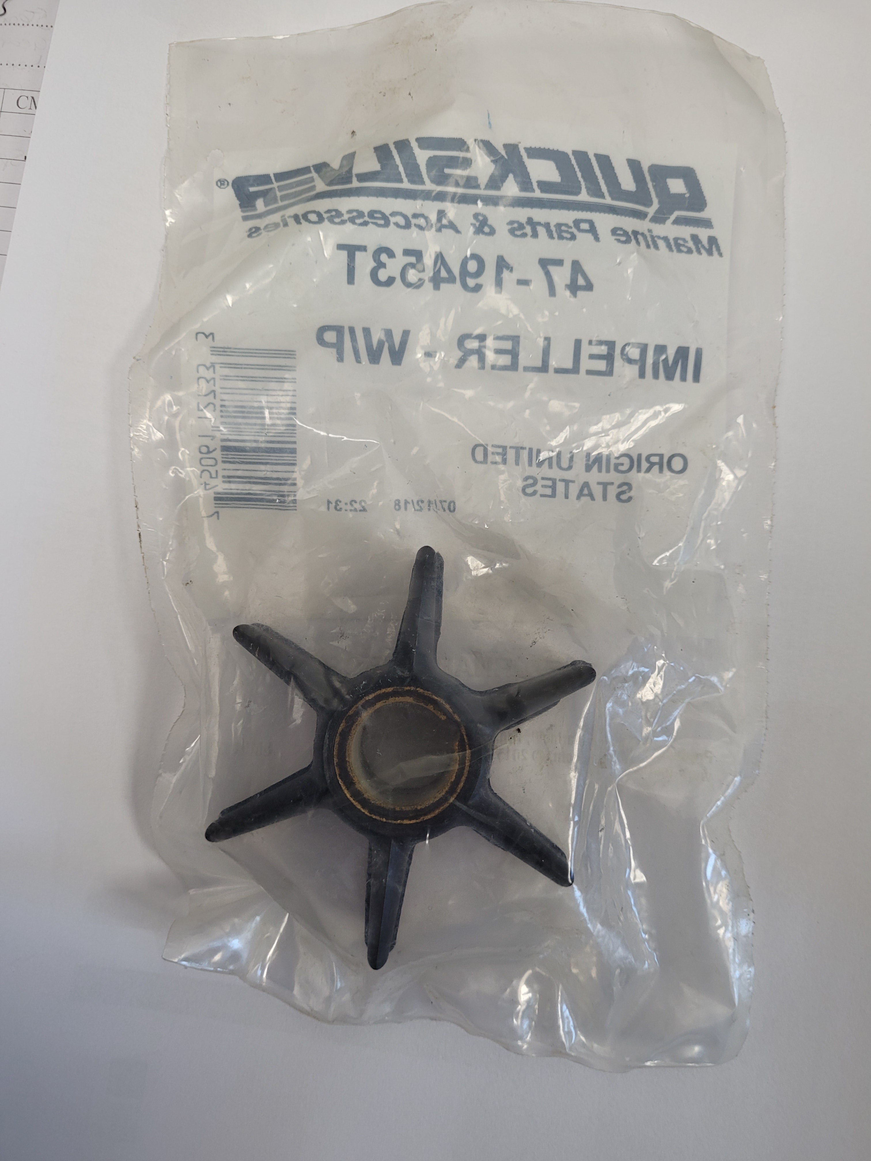 GENUINE Mercury Mariner Quicksilver Impeller 47-19453T