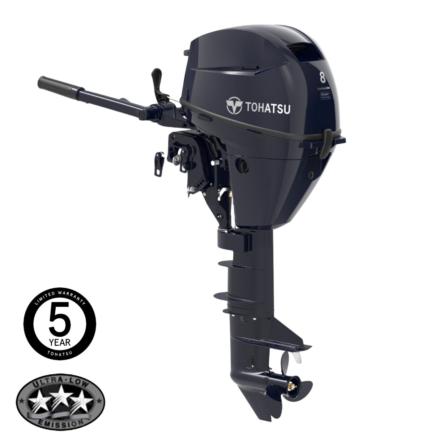 Tohatsu 8HP 4-Stroke EFI Outboard Engine Short Shaft