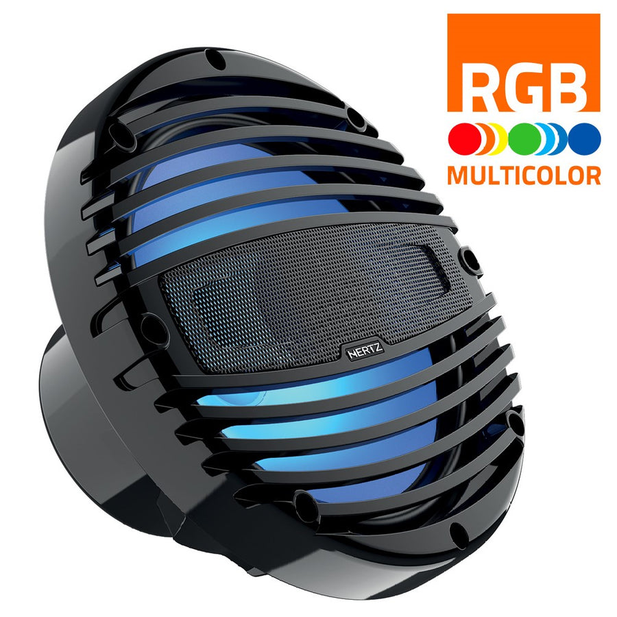Hertz 200W 8" HMX RGB LED Marine Coax Speakers