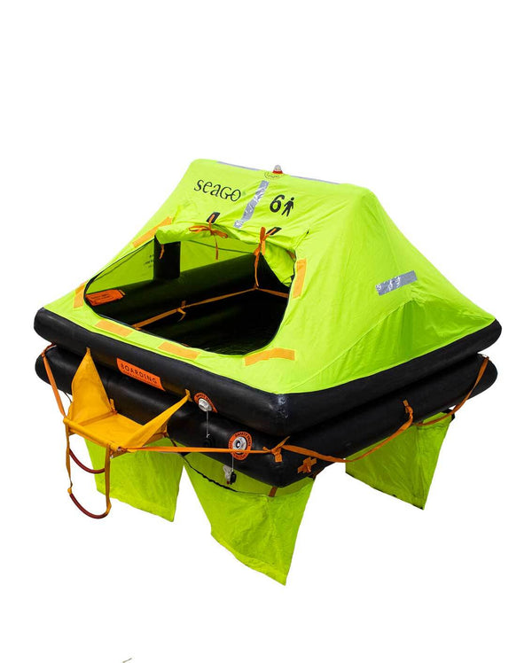 Seago 8 Person Cruiser Plus Life Raft Yellow Canopy ISO9650-1