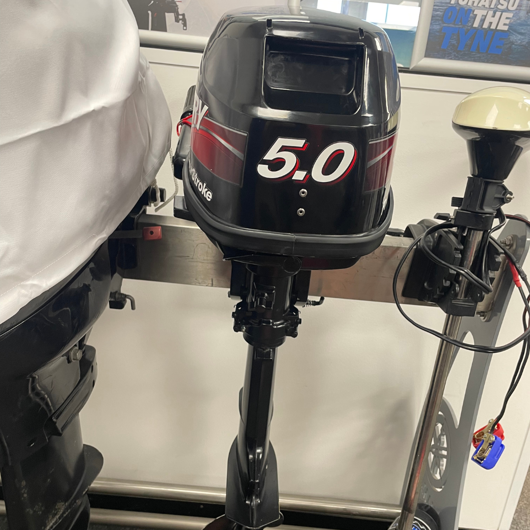 Approved Used: Mercury 5HP Outboard Engine, 4-Stroke, Short Shaft, Pull Start, Tiller