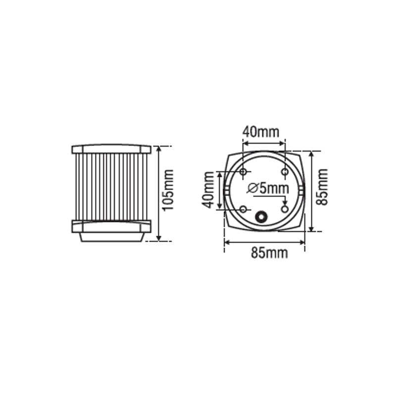 Lalizas Classic 20 Maxi Series All-Round Navigation Lights – 12V, 2 Nautical Mile Visibility