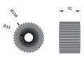 Maypole MP4562 Ribbed Black Roller – Fits MP456 Bracket, Heavy-Duty Boat Trailer Roller 118mm