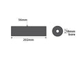 Maypole MP458 8″ Parallel Black Boat Roller – Fits MP472 Bracket, Non-Marking Polyurethane