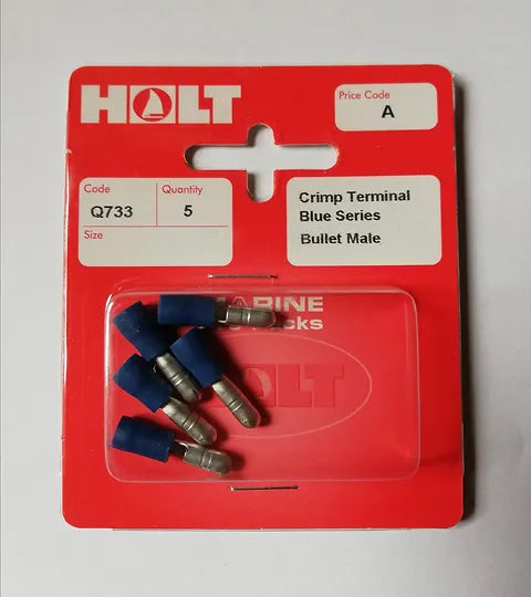 Blue Crimp Terminal Bullet (M) Q733