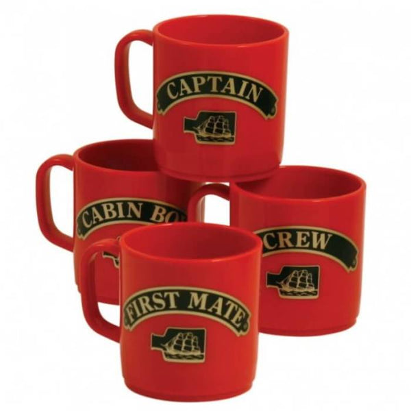 Nauticalia 4 Stackable Mugs Red