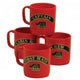Nauticalia 4 Stackable Mugs Red