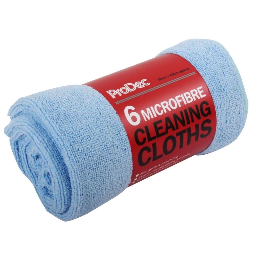 ProDec Microfibre Cloth Multi Colour 40x40CM (Pack 6)