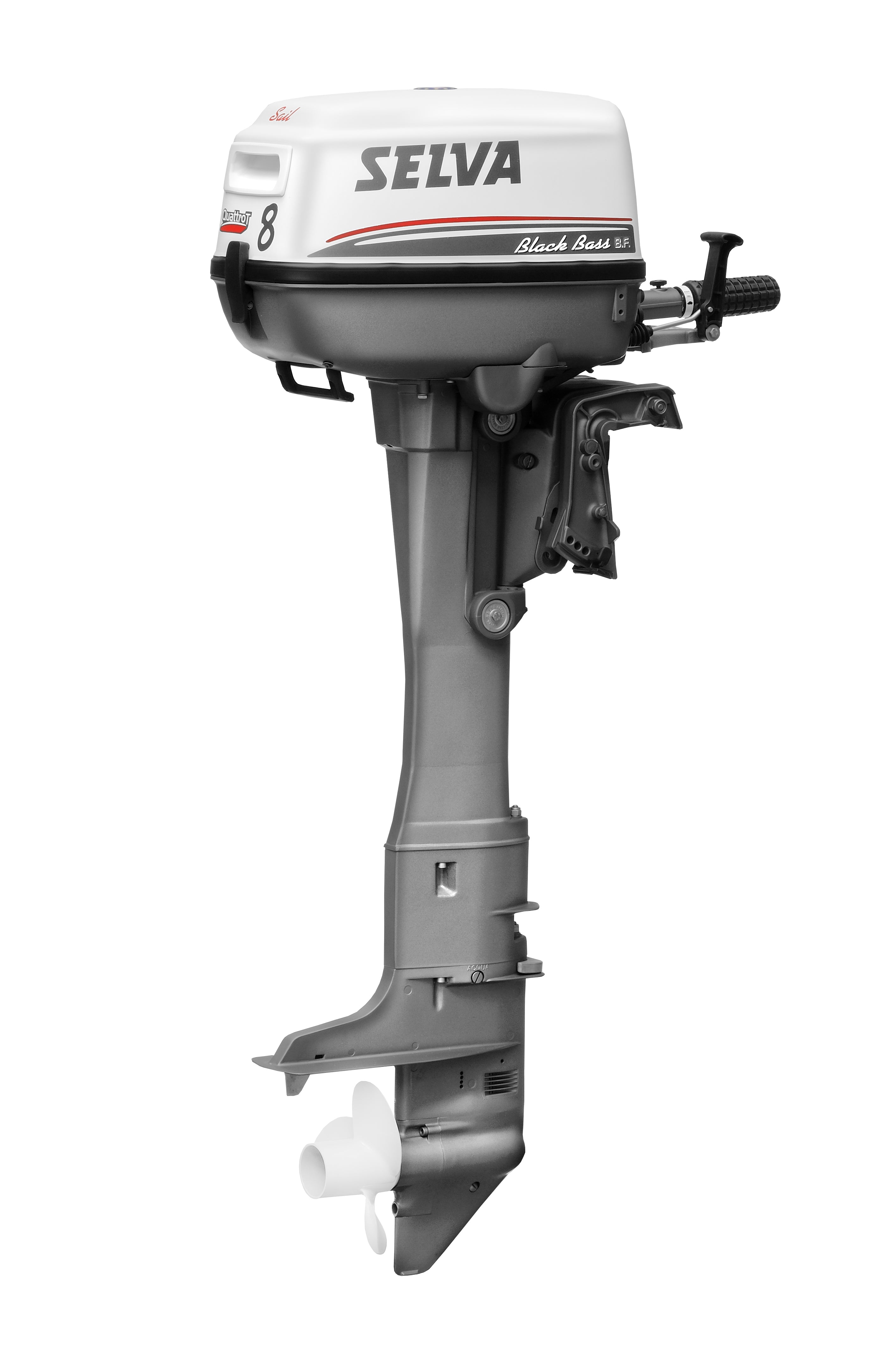 Selva Black Bass Big Foot Sail 8HP 4-Stroke Outboard Engine Range – Extra-Long Shaft, Manual & Electric Start, Remote Control & Power Tilt Options