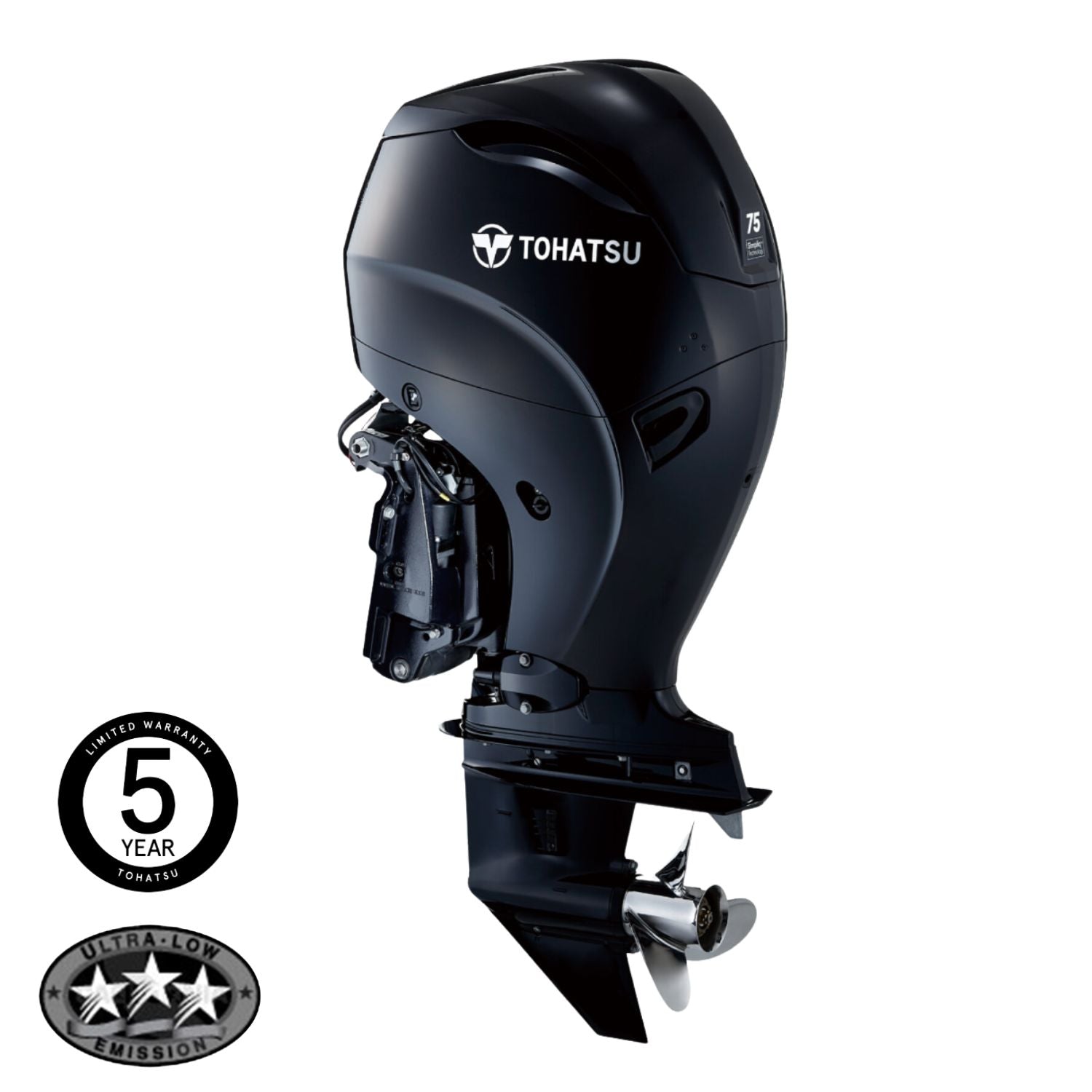 Tohatsu 75HP 4-Stroke EFI Outboard Engine Long Shaft