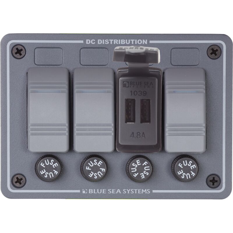 12/24V Dual USB 4.8A Chargers - Switch Mount