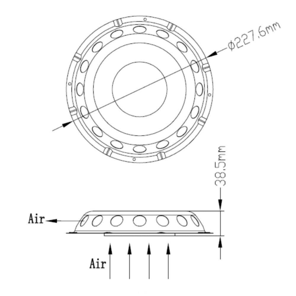 UFO TRANS Stainless Deck Ventilator