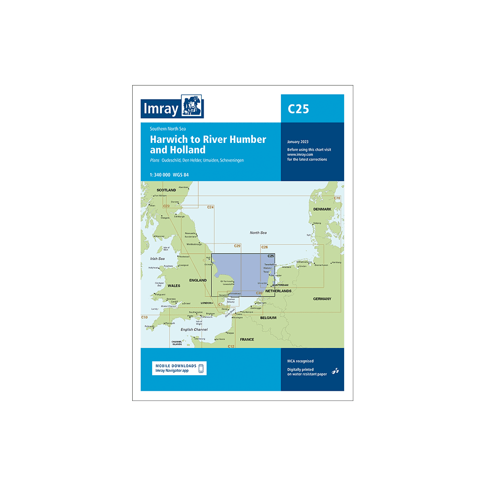 Imray Chart  Harwich To River Humber & Holland C25
