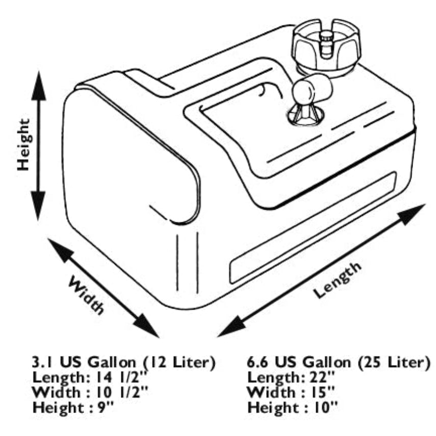 Tohatsu Plastic Fuel Tank