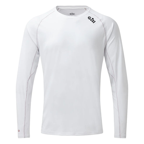 Gill Mens White Race Long Sleeve T-Shirt