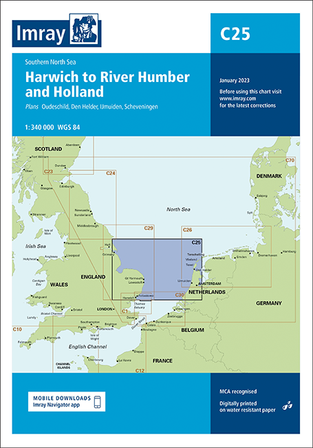 Imray C25 Harwich to River Humber & Holland Chart