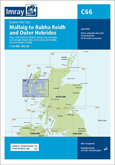 Imray C66 Mallaig to Rudha Reidh and Outer Hebrides