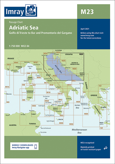 Imray M23 Adriatic Sea Passage Chart