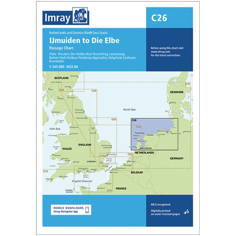 Imray C26 IJmuiden to Die Elbe