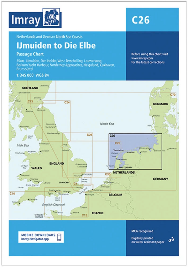 Imray C26 IJmuiden to Die Elbe