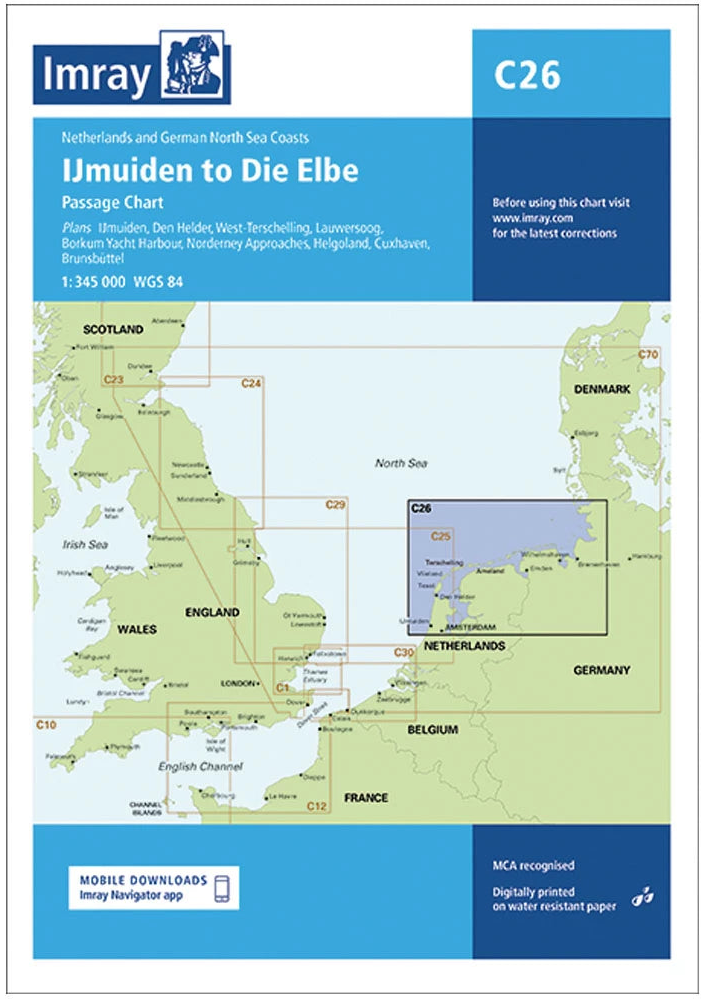 Imray C26 IJmuiden to Die Elbe