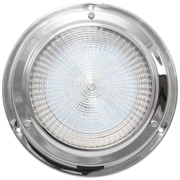 AAA 12V Stainless Steel Cool White LED Dome Light – 106mm Surface Mount