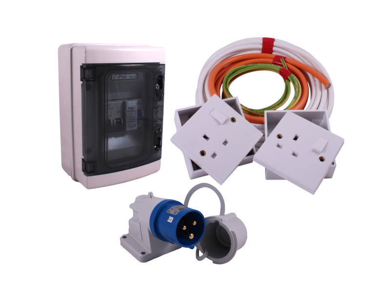 Unknown 240V Mains Hook-Up Installation Kit For Caravans, Motorhomes & Boats