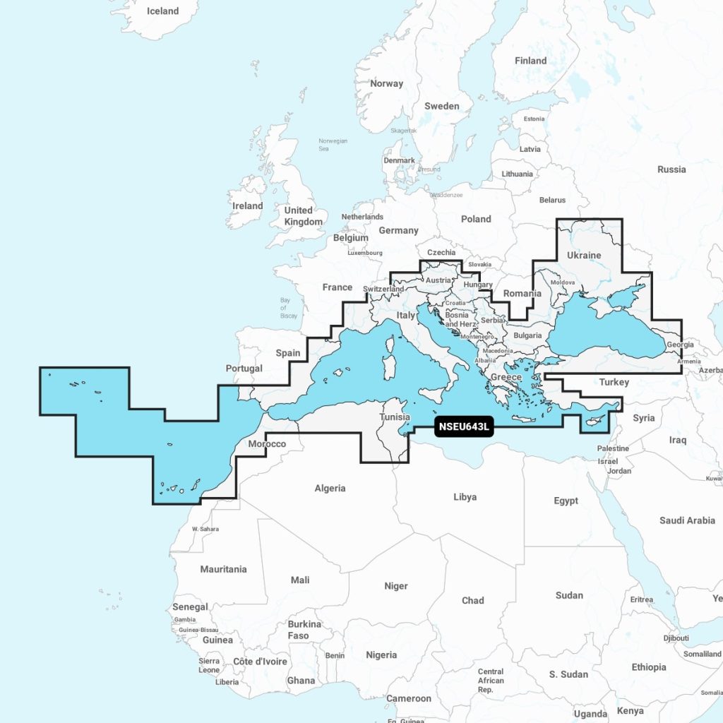 Navionics+™ - Mediterranean & Black Sea NSEU643L microSD™/SD™