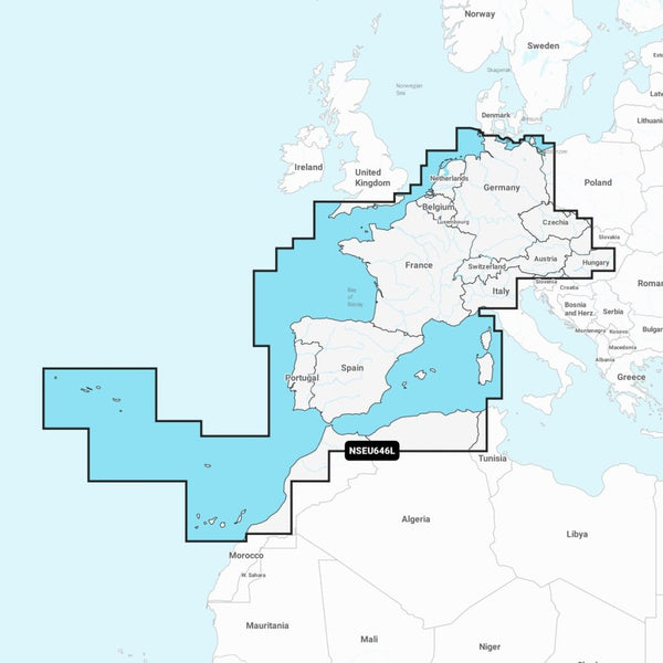 Navionics+™ Europe, Central & West NSEU646L microSD™/SD™