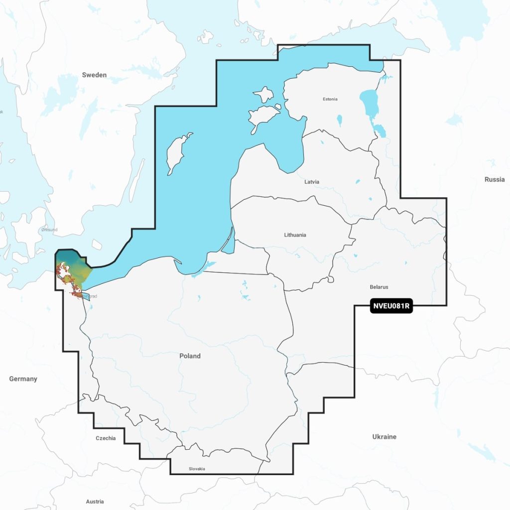Navionics Vision+™ Baltic Sea, East Coast NVEU081R microSD™/SD™
