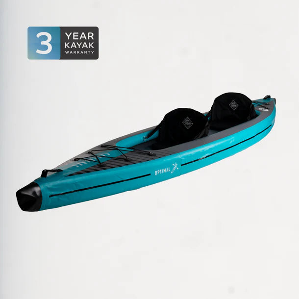 Optimal Double Seater Inflatable Kayak - Turquoise