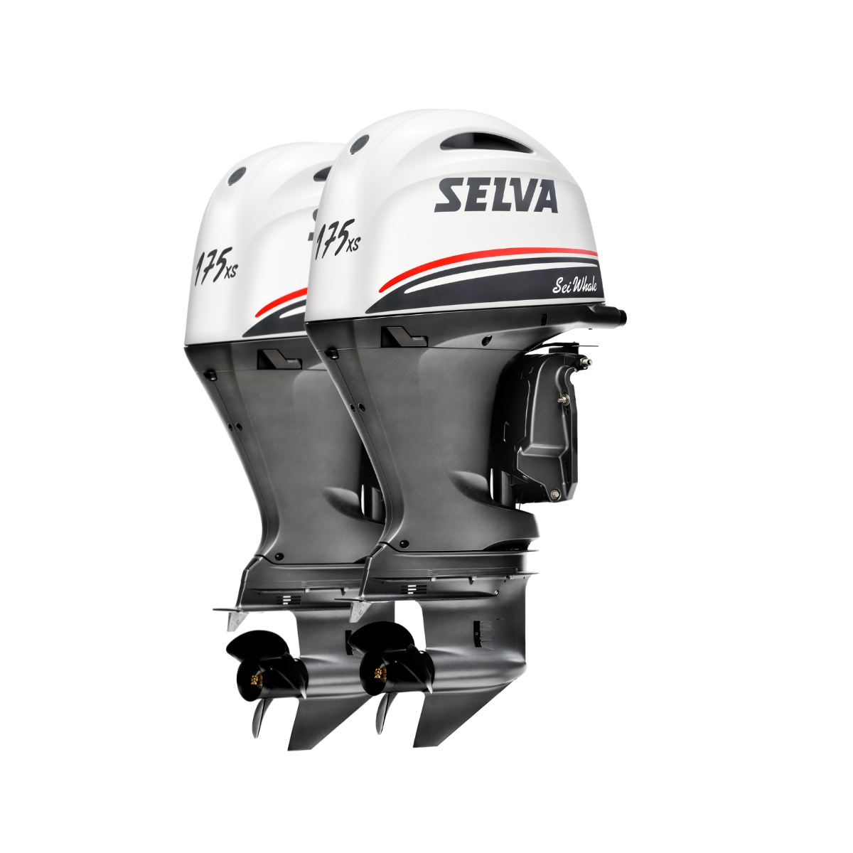 Selva 2x Sei Whale EFI 175XS Outboard Engine – Electric Start, Dual-Wheel, Extra-Long Shaft, Power Tilt