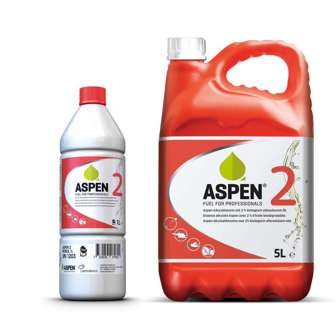 Aspen 2 Fuel – Pre-Mixed 2-Stroke Alkylate Petrol with Biodegradable Oil (Red)