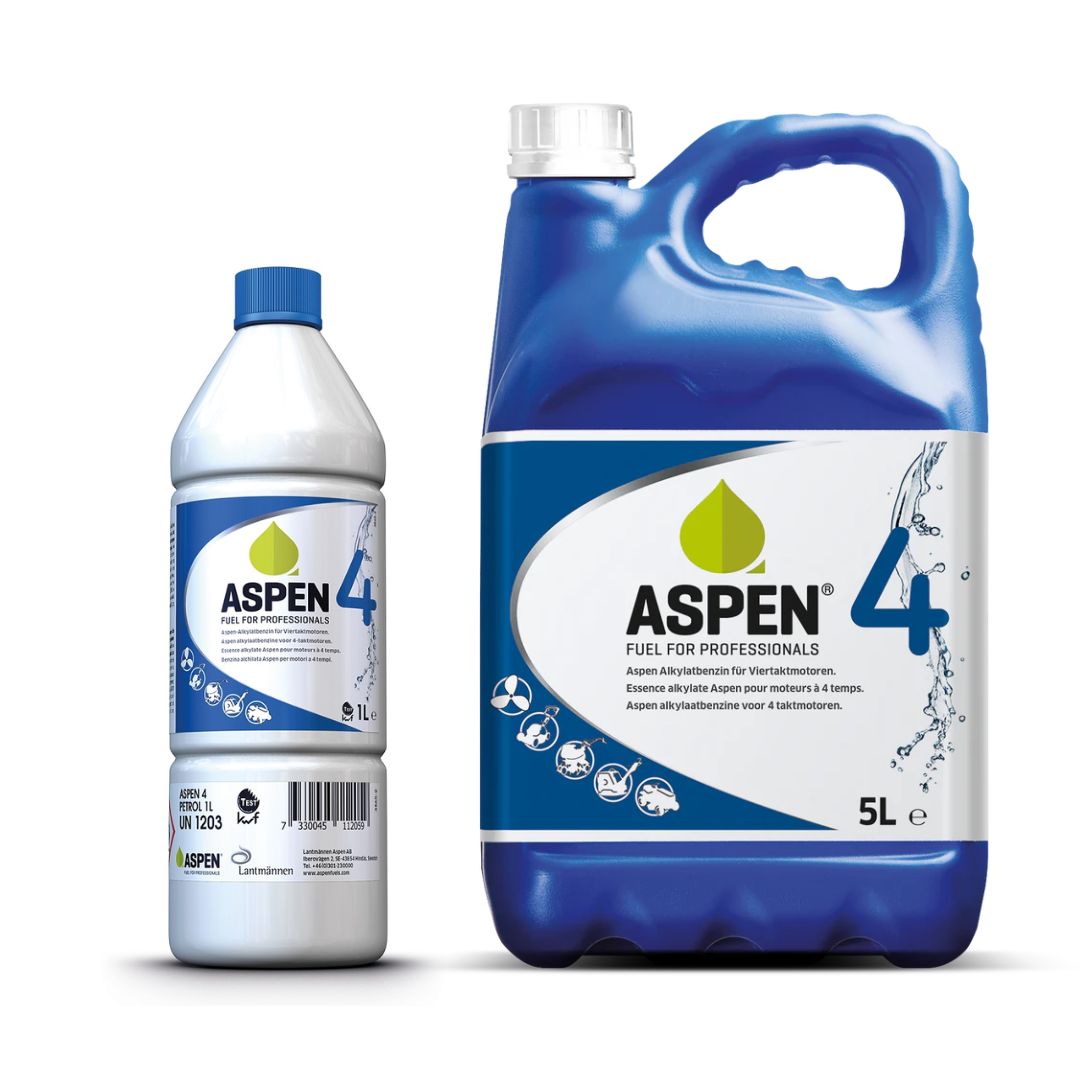 Aspen 4 Fuel – Ethanol-Free Alkylate Petrol for 4-Stroke Engines (Blue)