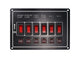 AAA 6-Gang Vertical Black Fused Switch Panel – 12V DC, Illuminated, IP65