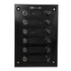 AAA 12V 6-Gang Fuse Switch Panel – IP65 Black Bakelite, Pre-Printed Labels