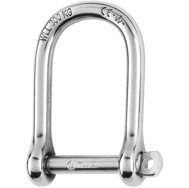 Forged Stainless Self Locking Wide D Shackle (5mm - 10mm)