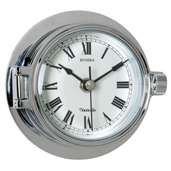 Royal Mariner Channel Clock 18040 Matt Chrome 18040