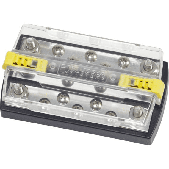 Blue Sea Systems DualBus Plus 150A BusBar - 1/4 Stud 5 Gang