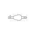 Bolt on anodes with strap teardrop type - Series Fino a 3,10 kg / Up to 3,10 kg