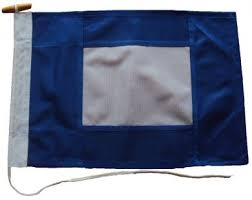 Nautical Signal Flag Papa - All aboard, vessel is about to proceed to sea
