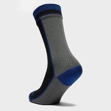Sealskinz Mid Weight Mid Length Socks Black/Grey