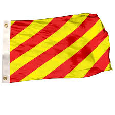 Meridian Zero Nautical Signal Flag Yankee - I am carrying mail / dragging anchor