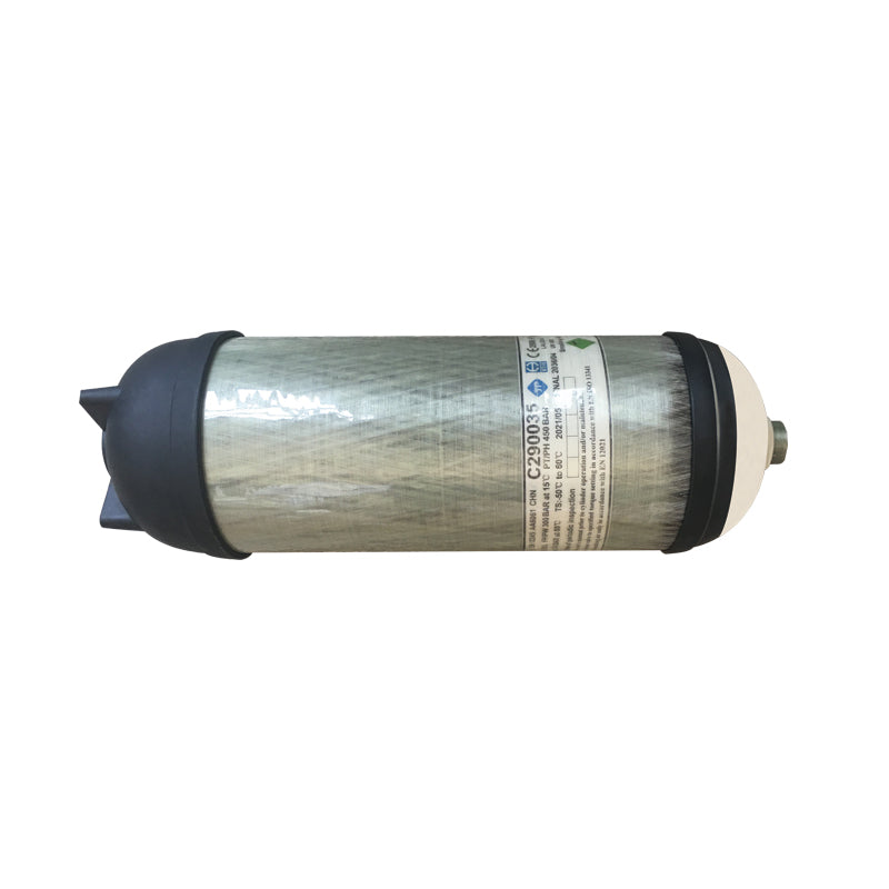 Spare Compressed Air Cylinder 9L & Valve 300bar Assembled, with air