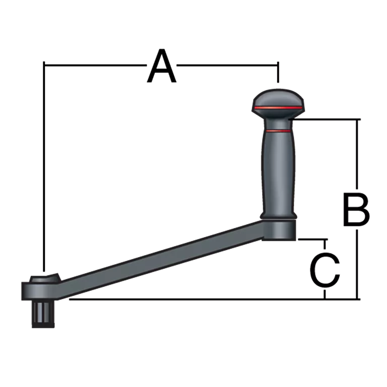 Aluminum Lock-In Winch Handle 203mm
