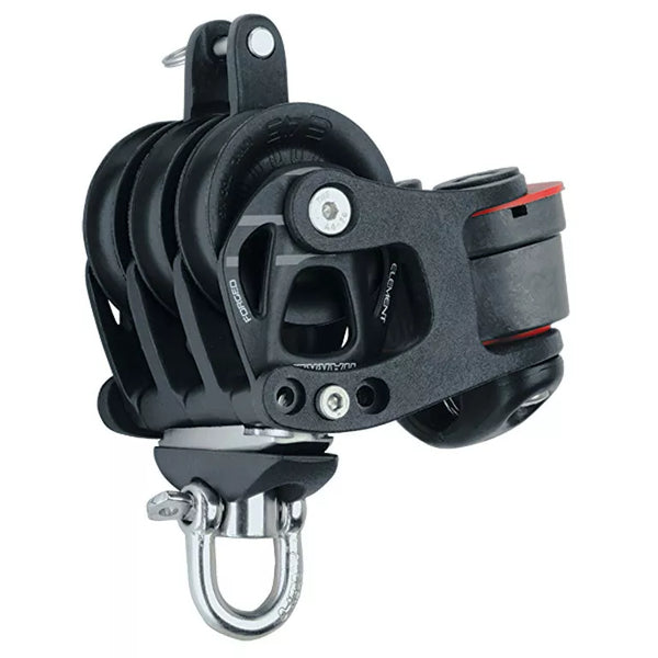 Harken 45mm Aluminum Element Triple Block Swivel Becket Cam Cleat