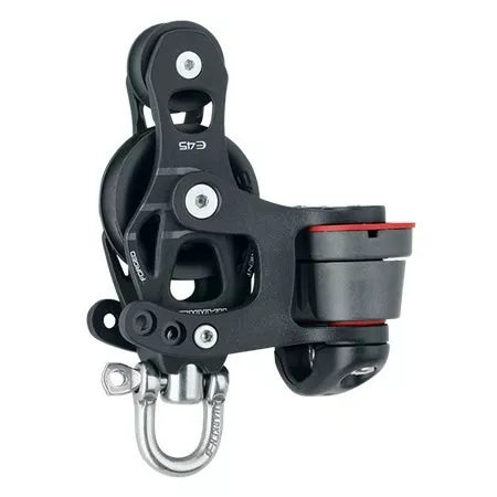Harken 45mm Aluminum Element Fiddle Block Swivel Cam Cleat