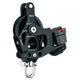 Harken 60mm Aluminum Element Block Swivel, Becket, Cam Cleat