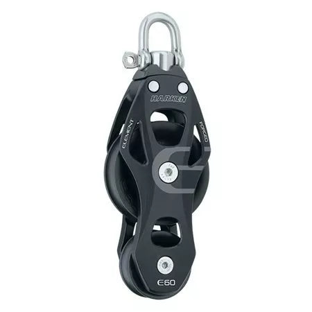 Harken 60mm Aluminum Element Fiddle Block Swivel